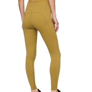 Lululemon fast and free 7/8 tight size 4 in mustard yellow color